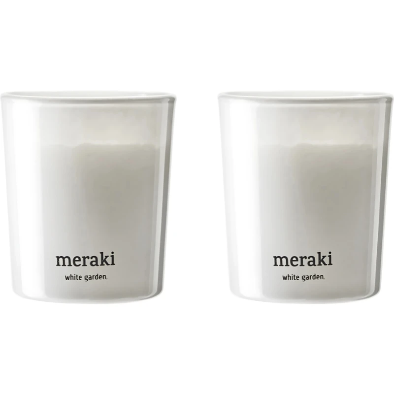 Meraki Doftljus, White Garden, Vit 2 st 366650100 by Meraki color Vit