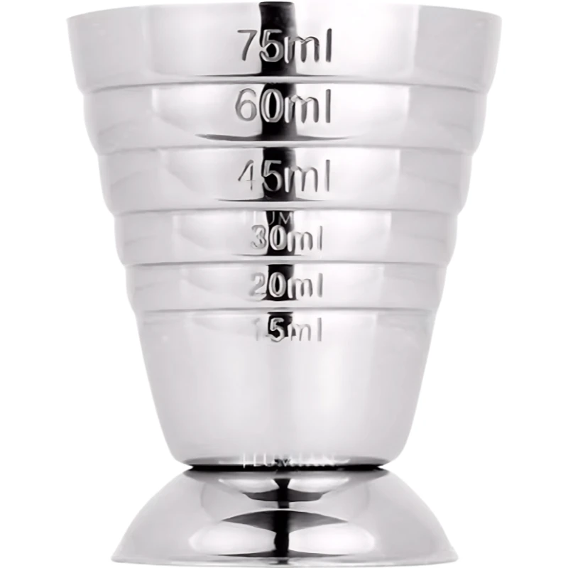 Jigger Multilevel 15/75 ml i rostfritt stål CJC1575 by Barprofessional color Svart
