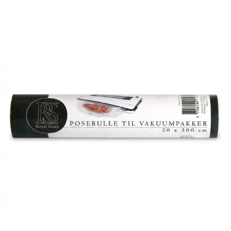 Påsrulle till vakuumförpackare/sous vide | 20 x 300 cm | Royal Series 11691AG by Royal Series color Svart