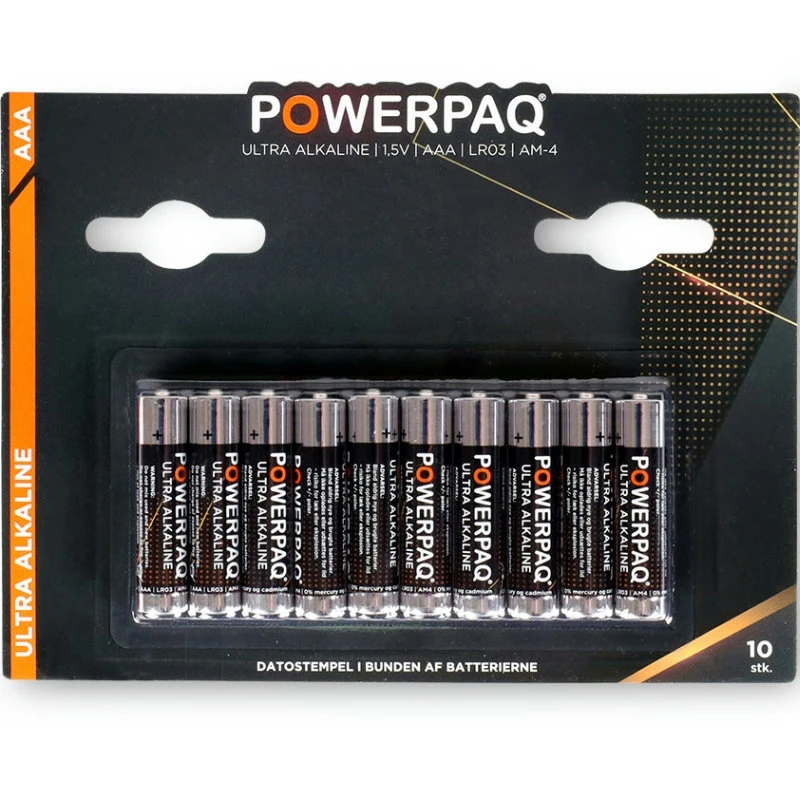 PowerPaq Ultra Alkaline AAA-batterier 12928AG by PowerPaq color Svart/guld