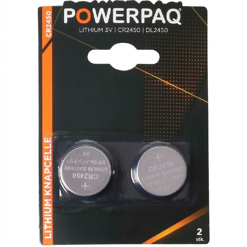 PowerPaq Litium CR2450-batterier 12940AG by PowerPaq color Silver