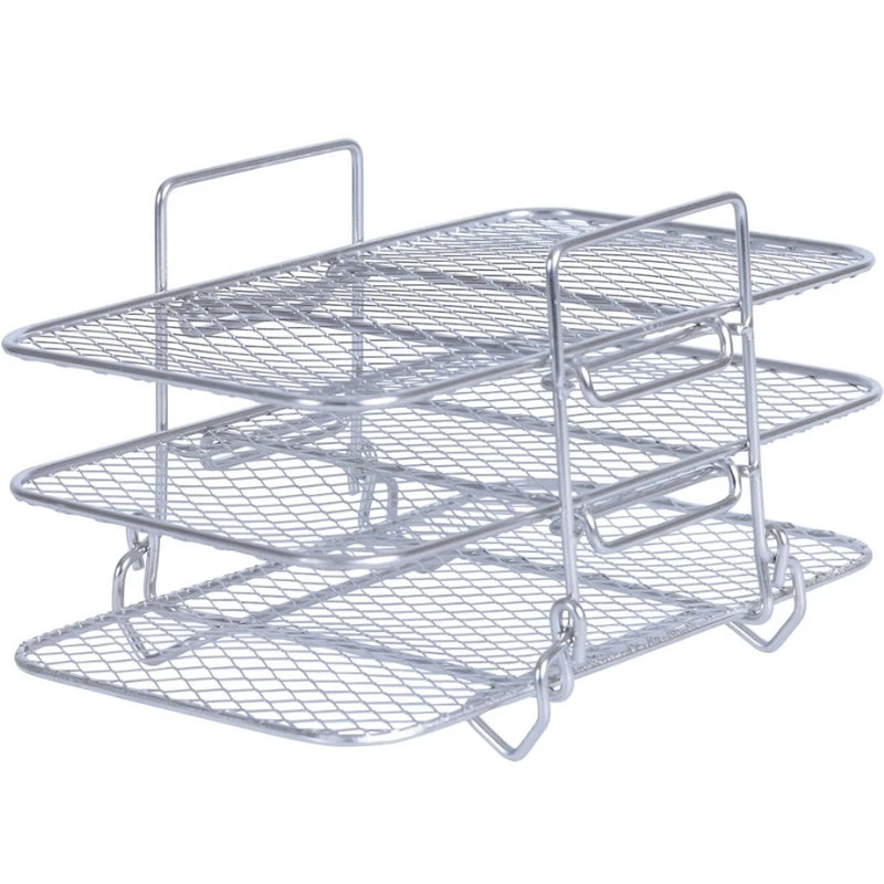 Rack till Airfryer | Galler i 3 våningar | Rektangulärt 14362AG by Airfryer color Silver/Metall