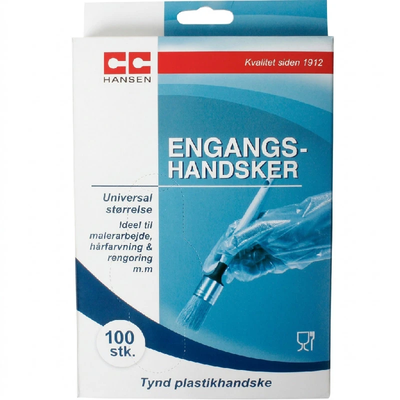Engångshandskar i plast 100 st. CC Hansen 4730AG by CC Hansen color Svart