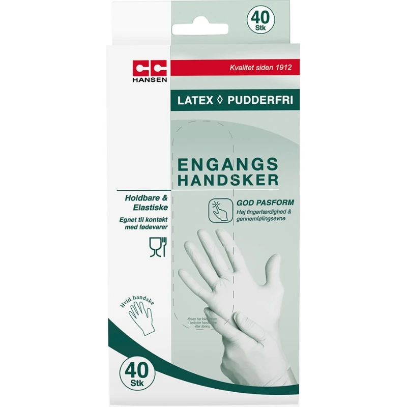 Engångshandskar Latex 40 st. CC Hansen 4745AG by CC Hansen color Svart