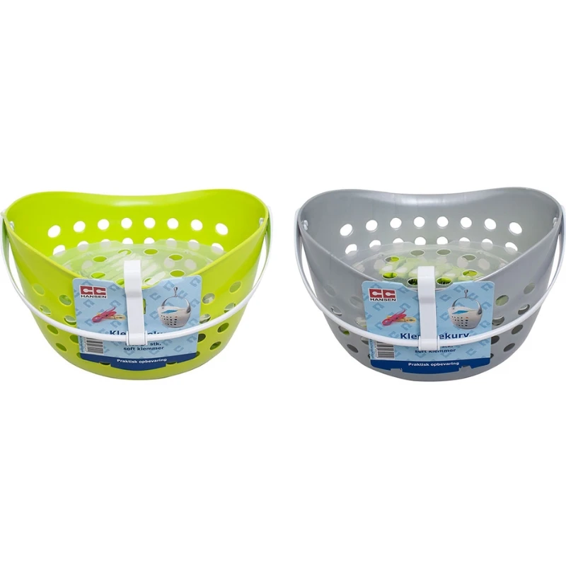 Klädnypekorg med 24 st. plastklädnypor | CC Hansen 824AG by CC Hansen color Svart