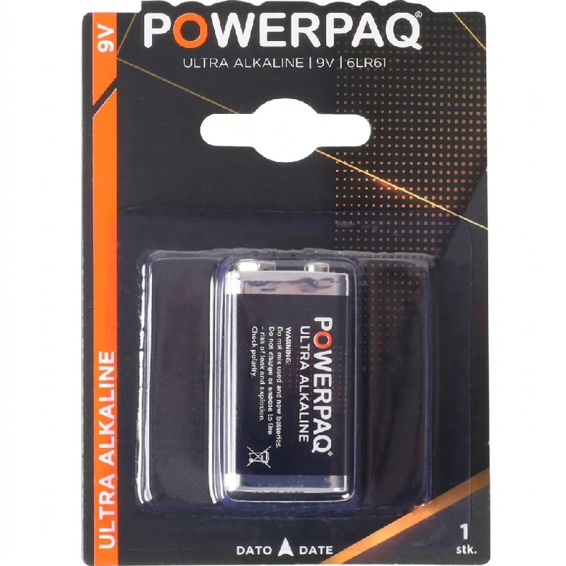 PowerPaq Ultra alkaline 9V-batteri 1 st. 12926AG by PowerPaq color Svart/guld