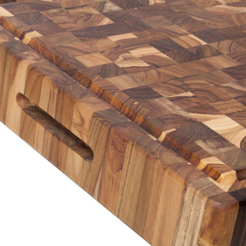Teak Haus slaktarblock skärbräda extra tjock 52 x 36 x 6,4 cm TH313 by Teak Haus color Svart