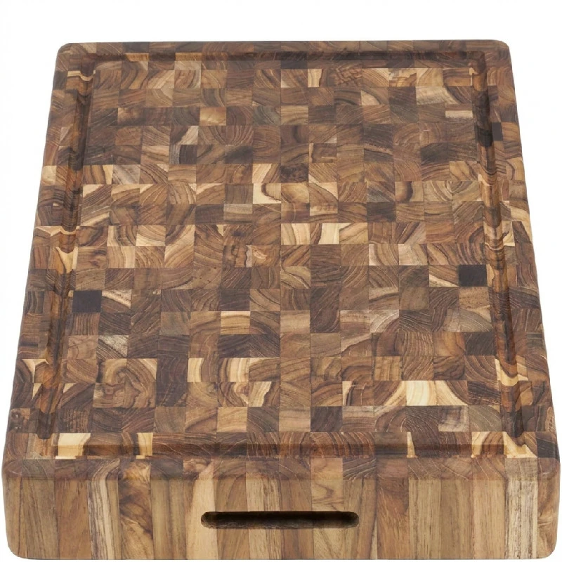 Teak Haus slaktarbord skär- och utskärningsbräda extra tjock 52 x 36 x 6,4 cm TH313 by Teak Haus color Svart