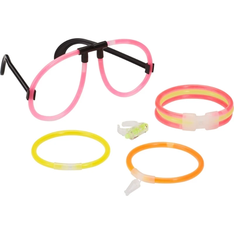 Lysande partypaket med glowsticks och tillbehör DL8000040 by Koop color Svart