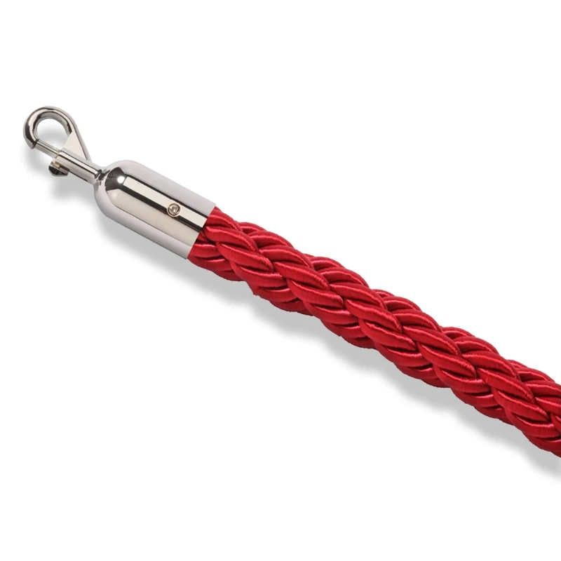 Avspärrningsrep, Röd Fläta m. Silver Klicklås 200 cm AF641 by Barlife color Röd