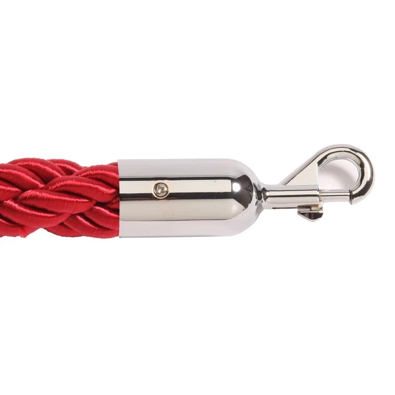 Avspärrningsrep, Röd Fläta m. Silver Klicklås 200 cm AF641 by Barlife color Röd