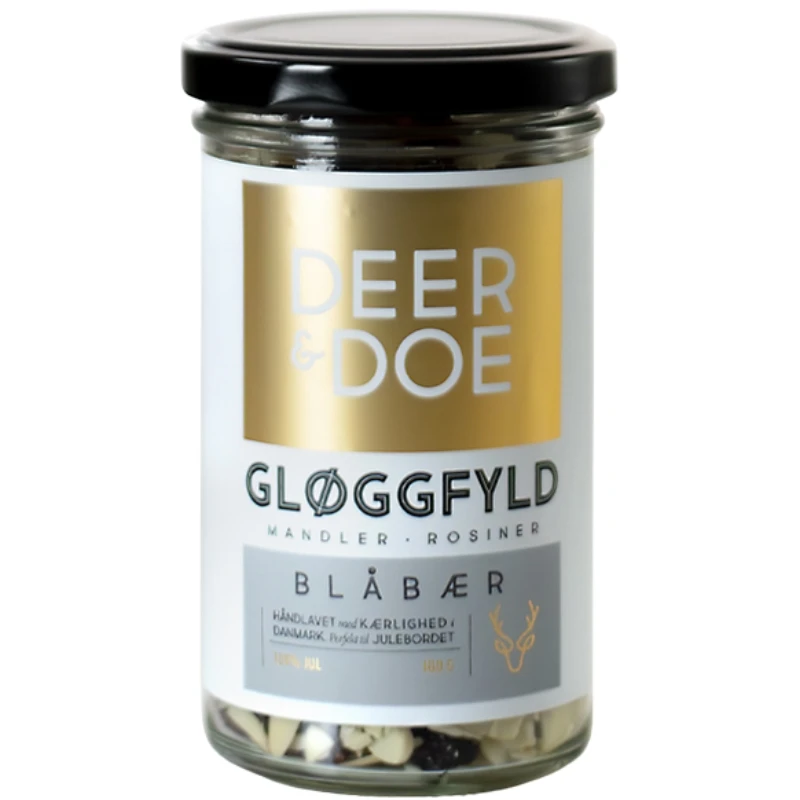 DEER&DOE Glöggmix med Blåbär, Mandel & Russin 100g 10662  color Svart