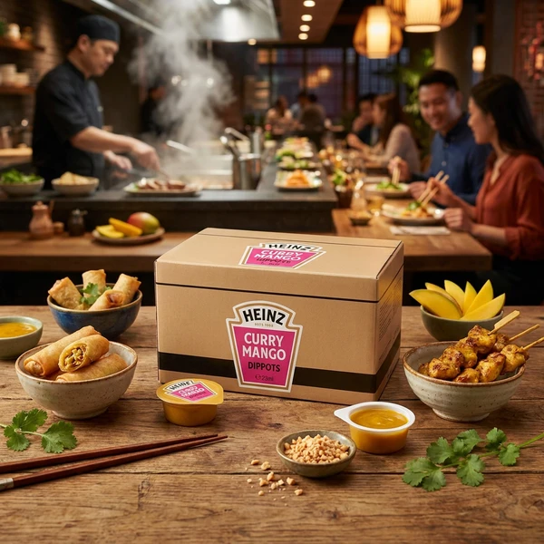 Heinz Curry/Mangosås Dippots 100x25 G 372584 by HEINZ color Svart