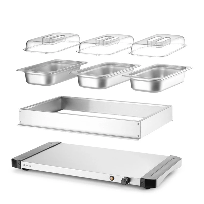 Värmeplatta Hendi 40°C till 75°C - 657x381x(h)161 201749 by Hendi color Silver