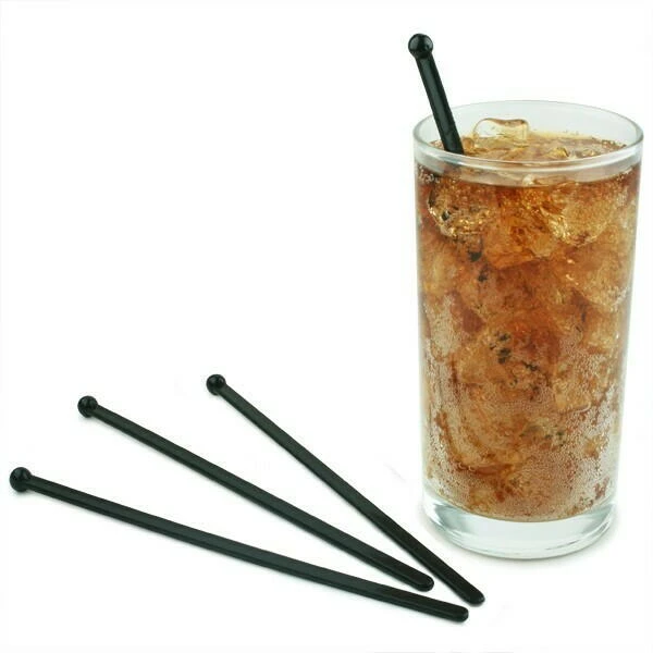 Drinkpinnar BULB 15 cm svarta 500 st. 96-0480  color Svart