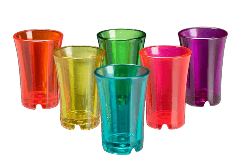 Färgade shotglas i polykarbonat 100202 by GLASS4EVER color Svart