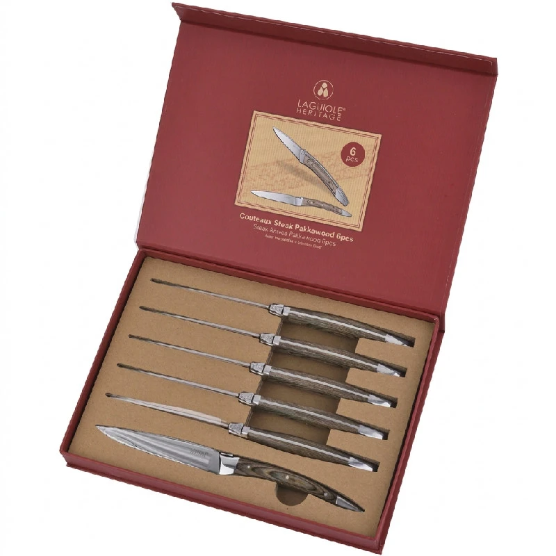 Laguiole Herit Steakknivar, 6 st. 40273025 by Laguiole color Svart