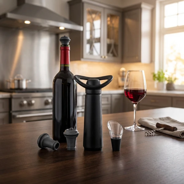 Wine Saver Concerto Gåvoset Vacuvin 5 delar V09876606 by VACUVIN color Svart