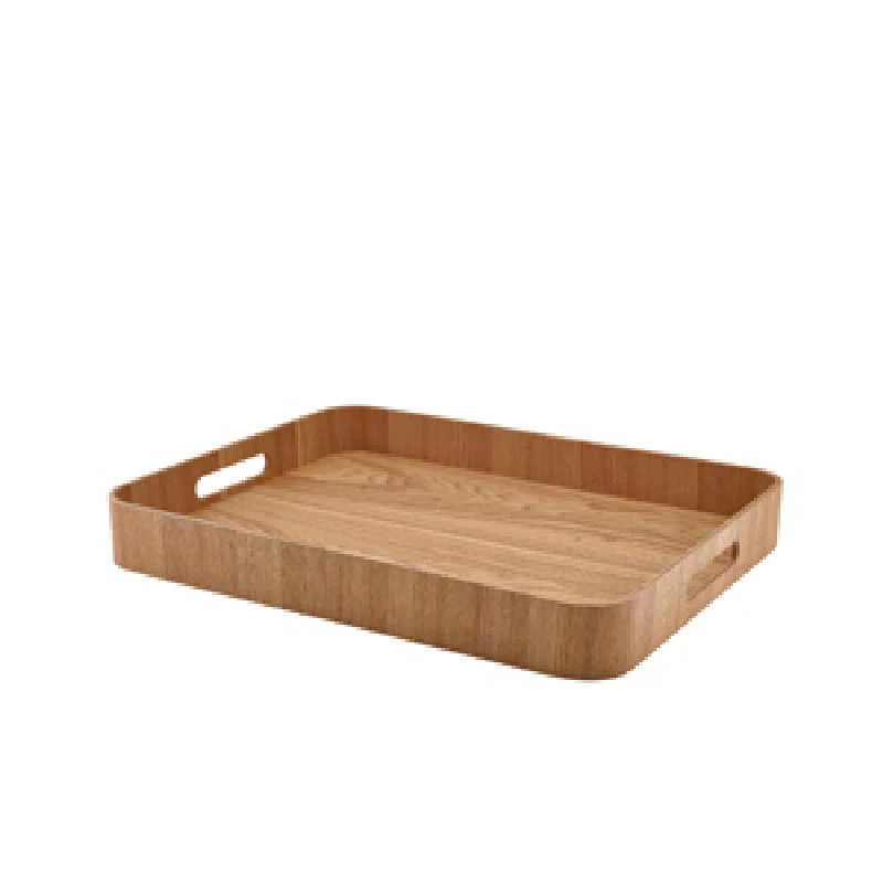 Tjänarbricka Ljus Fanér Trä 50 x 38cm WVT-B5038L by Genware color Svart