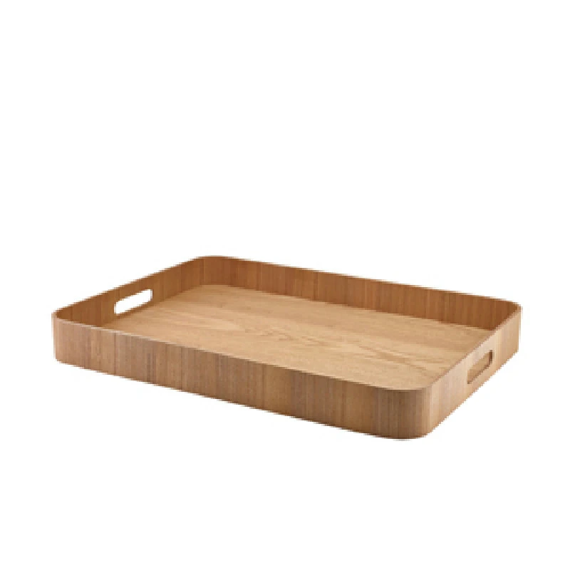 Tjenerbakke Ljus Fanér Trä 55 x 40cm WVT-B5540L by Genware color Svart