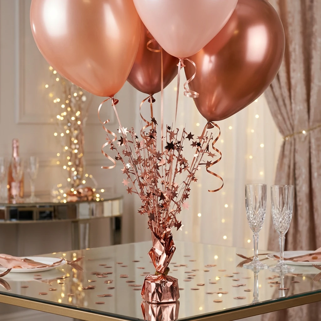 Ballongvikt Roséguld Sten 32 cm 491020450  color Svart