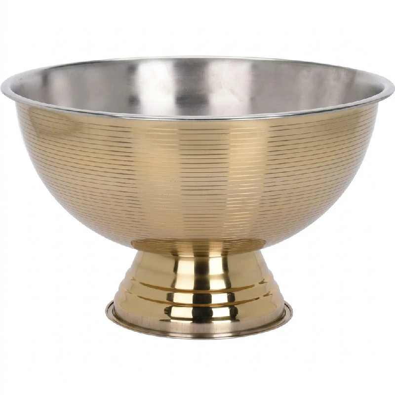 Champagneskål Guld med ränder Ø39,5cm A12405880  color Svart
