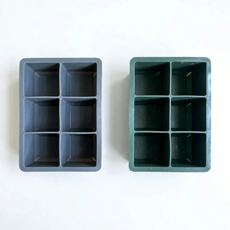 Isbitsform silikon för 6 stora isbitar 16,5x11,5x5 cm 9007226  color Svart