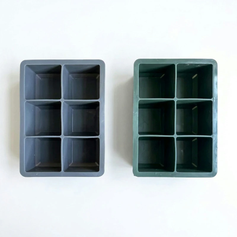 Isbitsform silikon för 6 stora isbitar 16,5x11,5x5 cm 9007226  color Svart