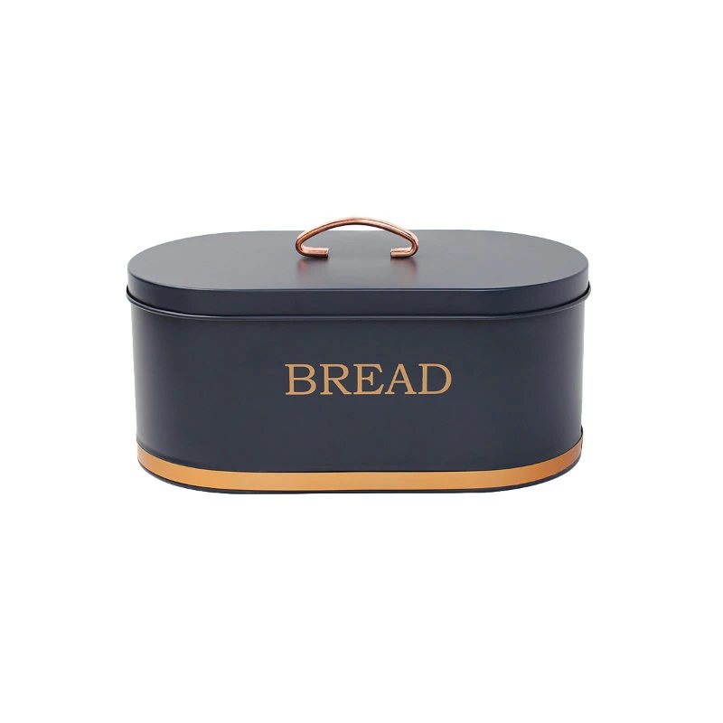 Brödbox i metall Blå med guld, stl. 34x18 cm 2400059  color Svart
