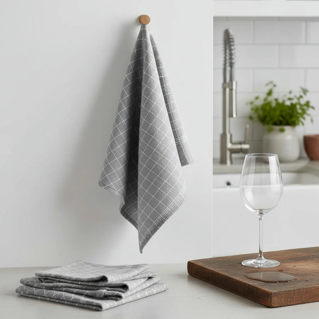 Kökshanddukar ljusgrå 50x70 cm 3-pack 4020377  color Svart