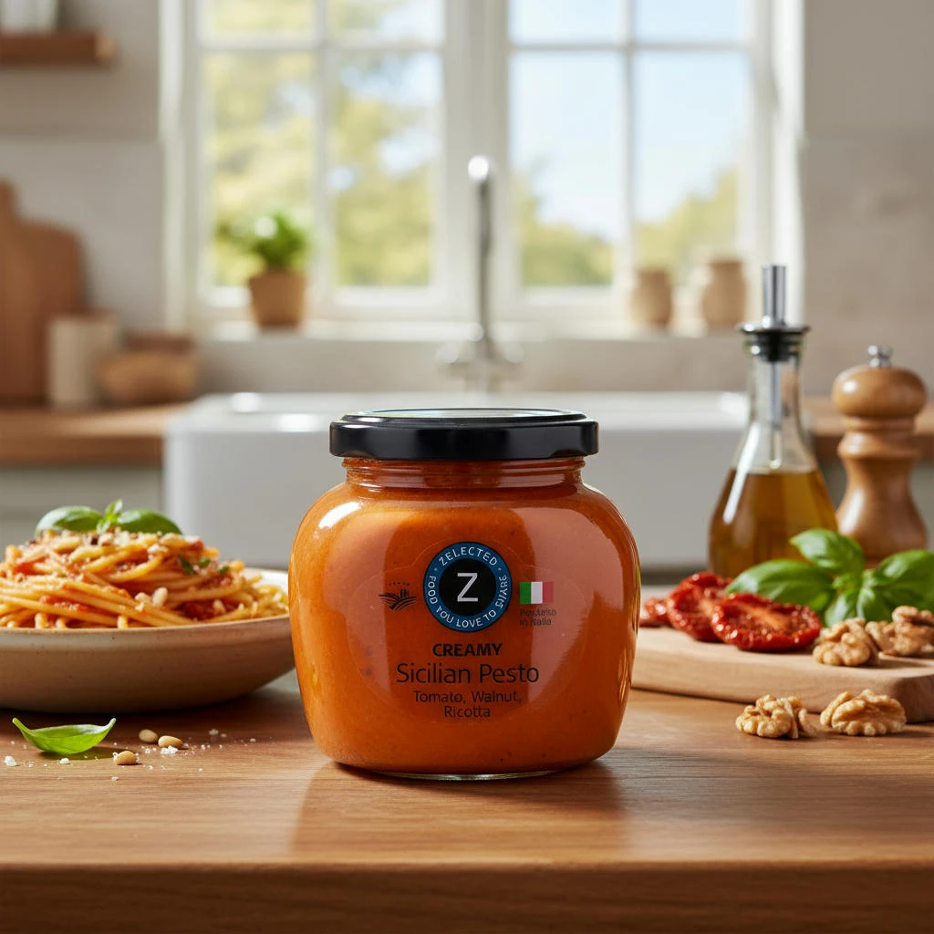 Krämig Siciliansk Pesto 190g Zelected 11443  color Svart
