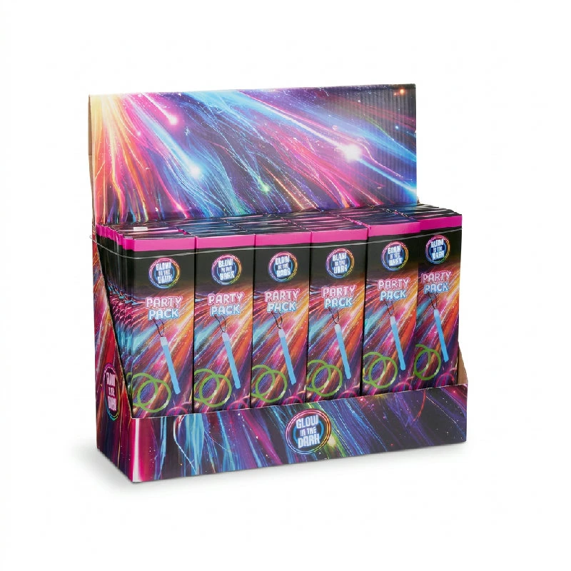 Självlysande festpaket med glowsticks och tillbehör DL8000090  color Svart