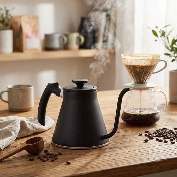 V60 Drip Kettle Fit Mattsvart - Hario VKF-120-MB  color Svart