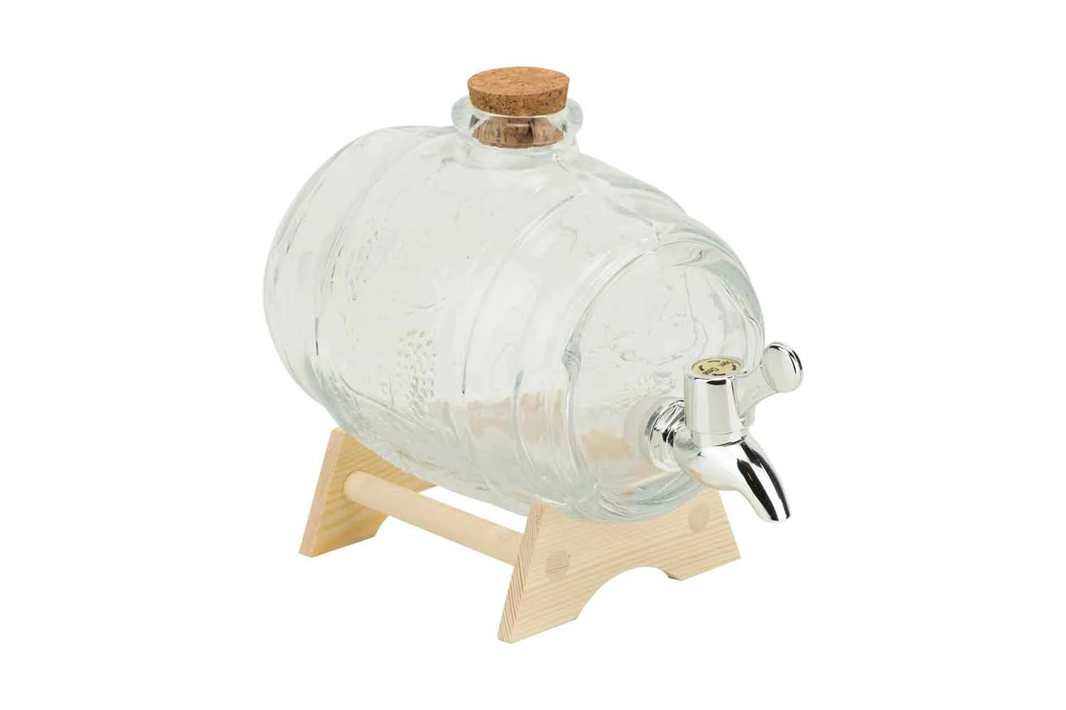 Dryckesdispenser 1L med träfot glas 9888363 by COSY & TRENDY color Svart