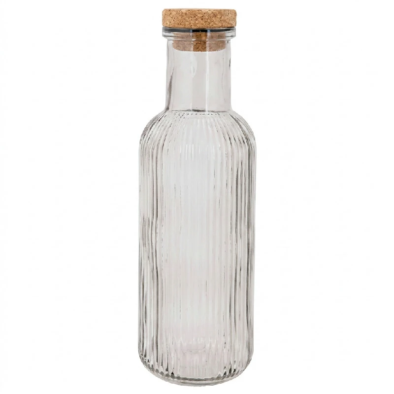 Karaff med Propp Grått Glas 1L 5426003 by COSY & TRENDY color Svart