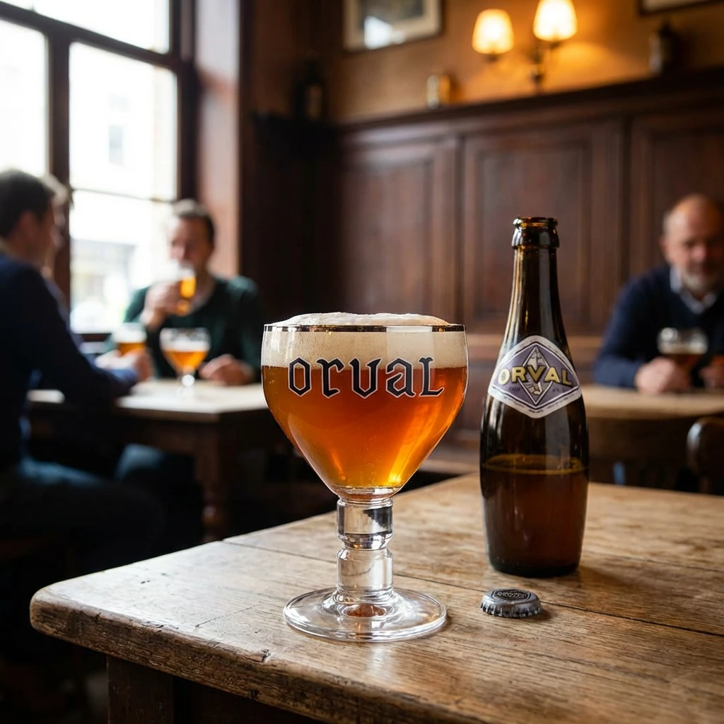 Orval Ölglas 33 cl i Presentförpackning 220214  color Svart
