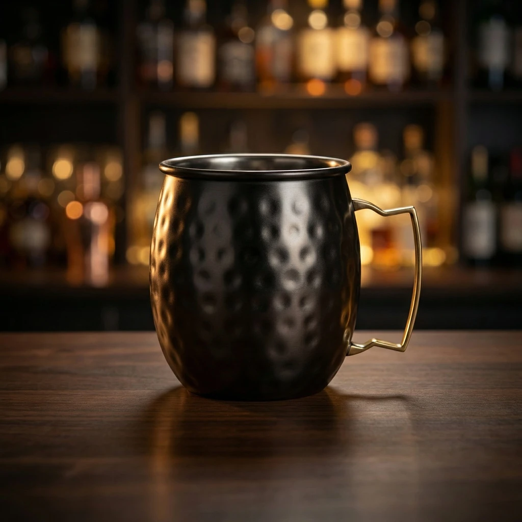 Moscow Mule Mugg Svart Hamrat Rostfritt Stål 45 cl 2017400  color Svart