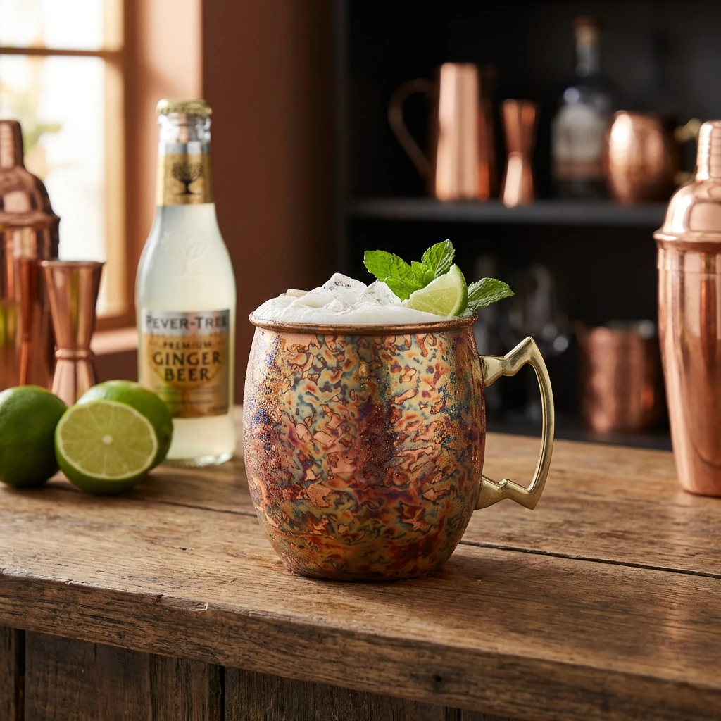 Moscow Mule Mugg Antik Koppar 45cl 8,5x10cm 6675914 by COSY & TRENDY color Svart