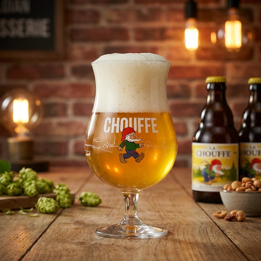 La Chouffe Ölglas 33 cl i Presentförpackning 220156 by BELGIAN BEER GLASSES color Svart