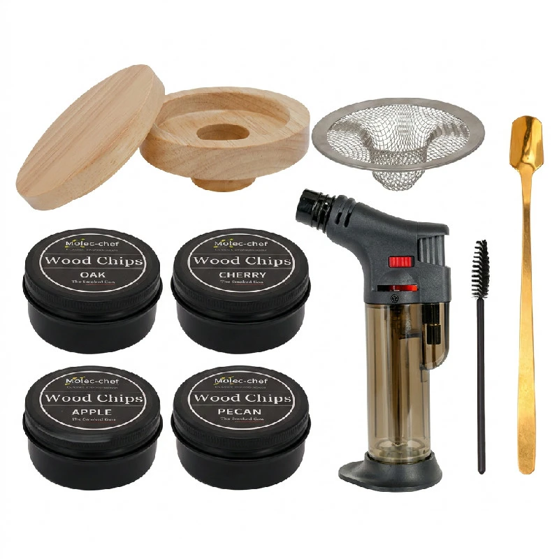 Rökset för cocktail och whisky med brännare och träflis 2527296 by COSY & TRENDY color Svart
