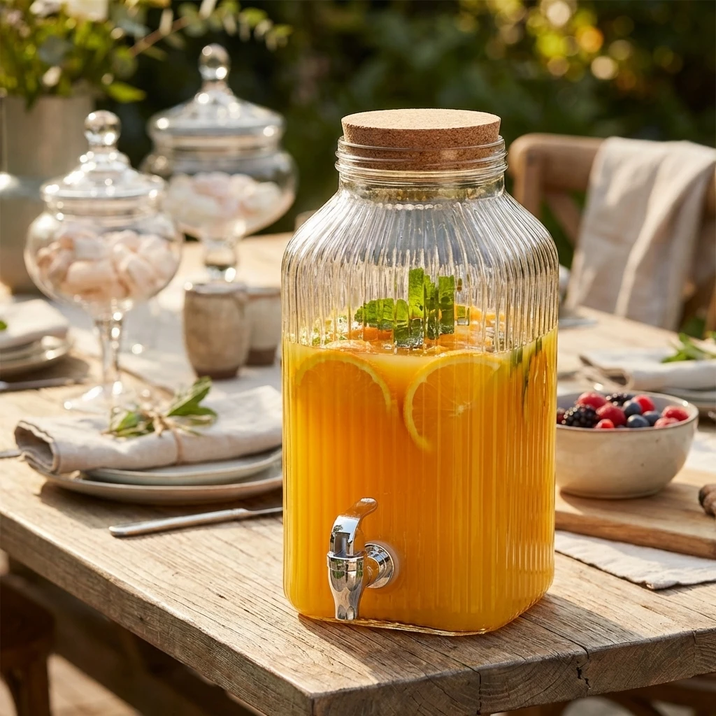 Juicedispenser Grå 3,35L Glas 5426008 by COSY & TRENDY color Svart