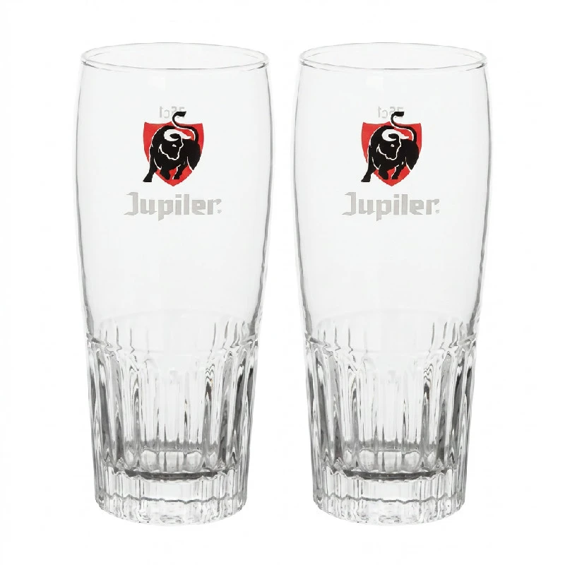 Jupiler Ölglas 25 cl 2 st i presentförpackning 220143 by BELGIAN BEER GLASSES color Svart