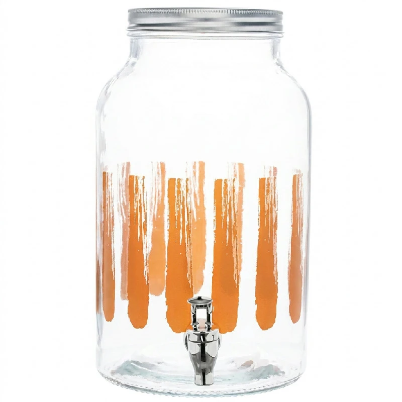Dryckesdispenser Glas Orange 6L Ø17,8x30,4cm 494707 by COSY & TRENDY color Svart
