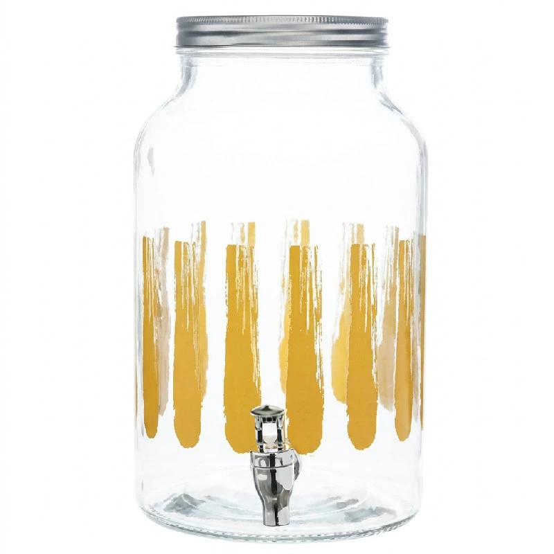 Dryckesdispenser Glas Gul 6L 494708 by COSY & TRENDY color Svart