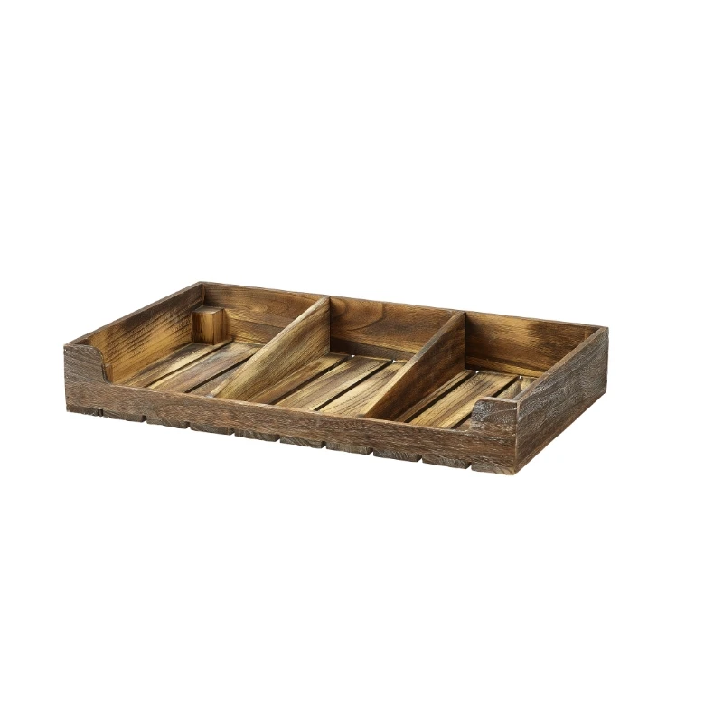 Rustik displaylåda i trä GN 1/1 TR538 by Genware color Svart