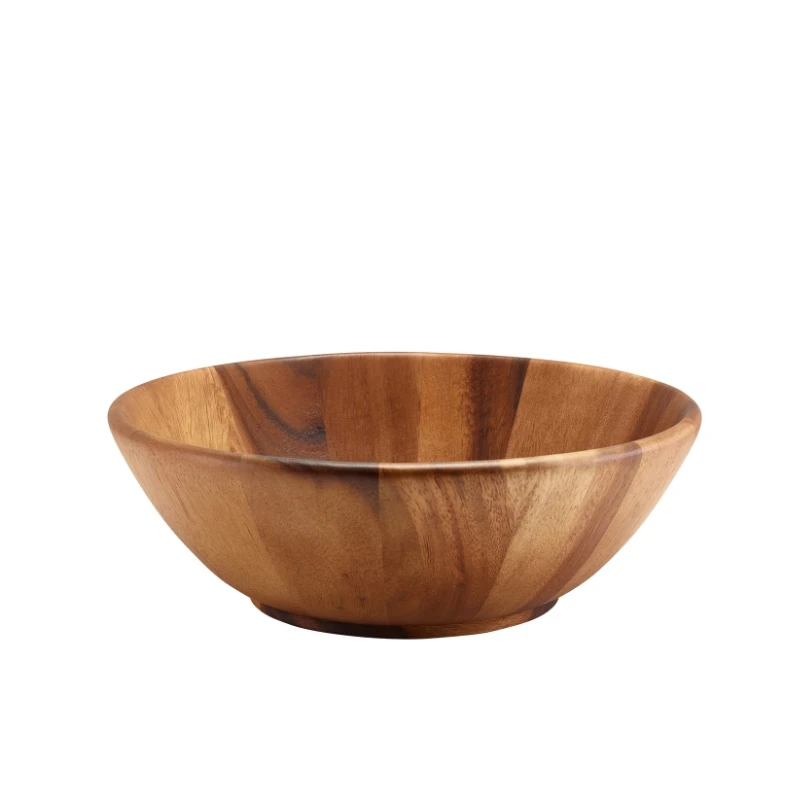 GenWare Acacia Wood Skål 30 cm i diameter x 10 cm hög WBWL30 by Genware color Svart