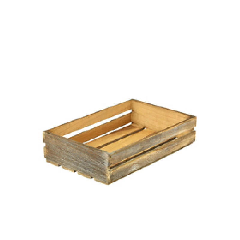 Genware Dark Rustic Trälåda 35 x 23 x 8 cm TR225 by Genware color Svart