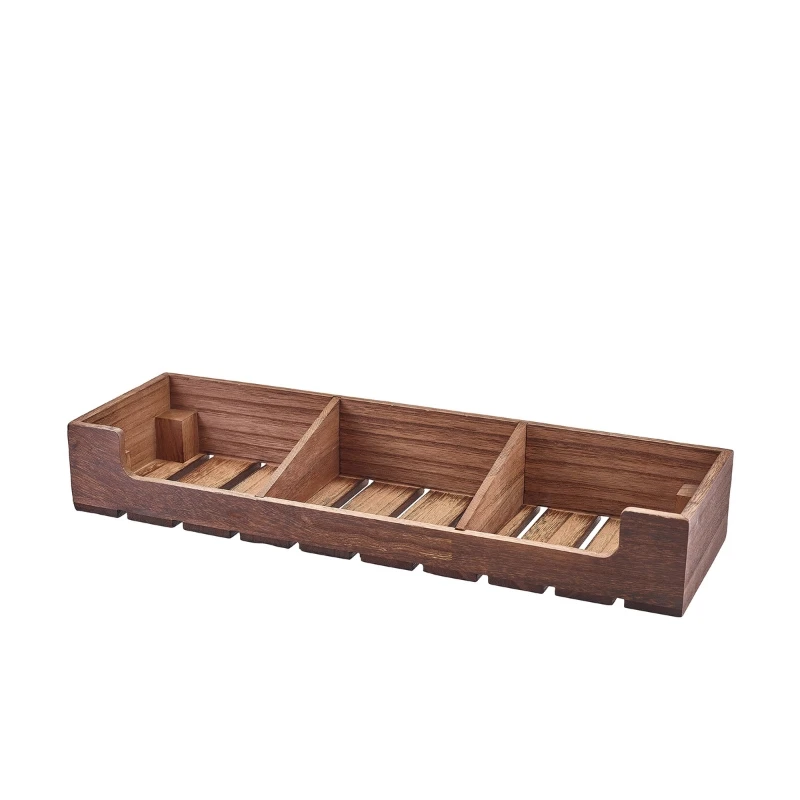 Rustic Wooden Displaylåda GN 2/4 TR53168 by Genware color Svart