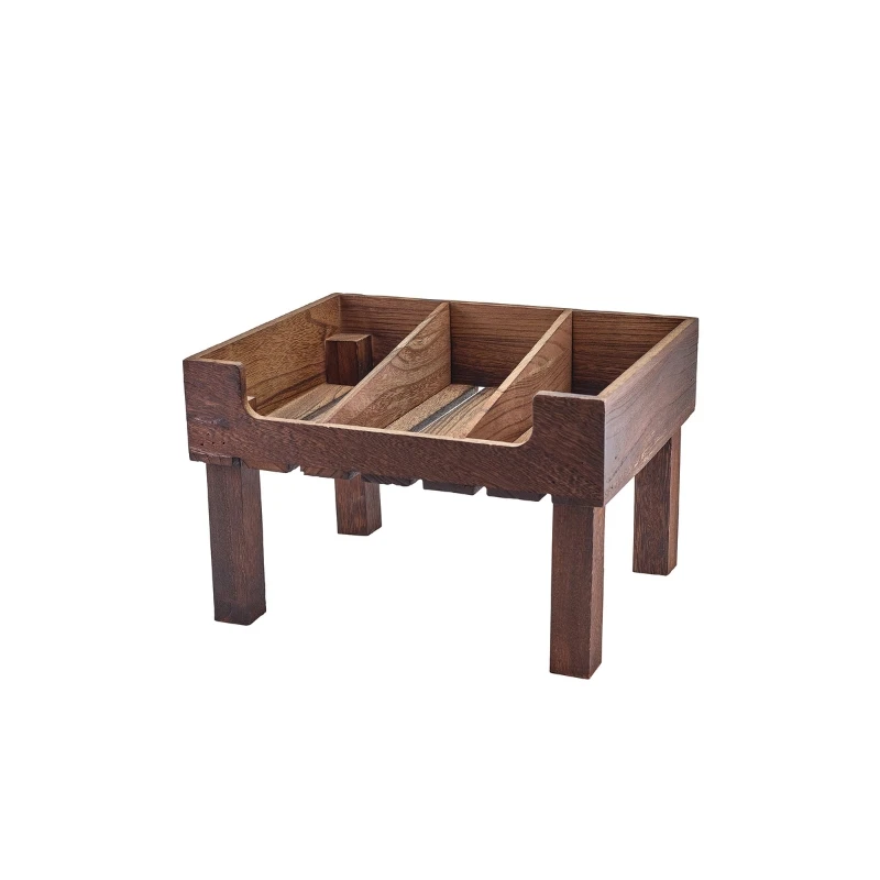 Rustic Wooden Display Lådhållare GN 1/2 TR3221 by Genware color Svart