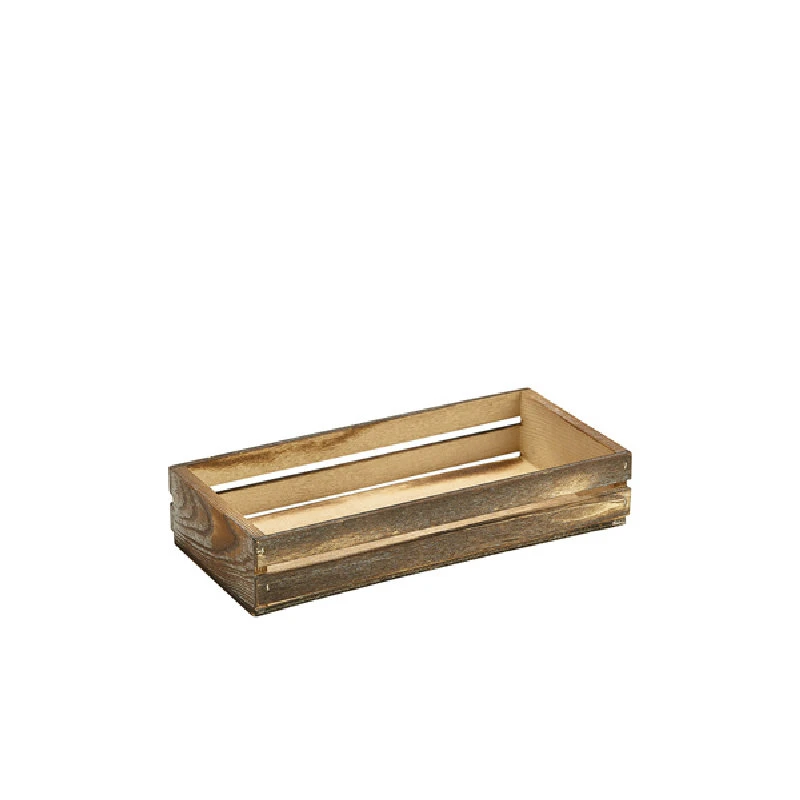 Genware Dark Rustic Trälåda 25 x 12 x 5 cm TR215 by Genware color Svart